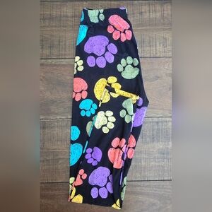 Colorful Paw Print Womans Leggings